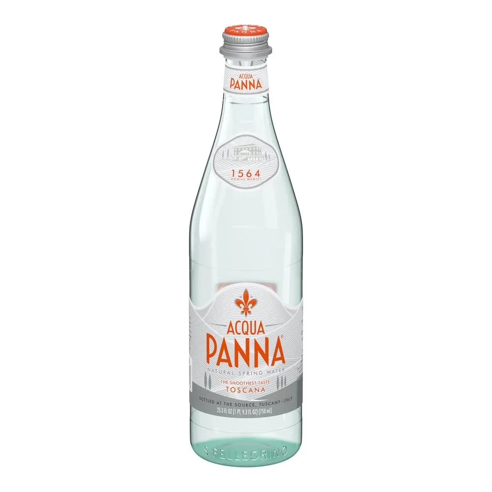 Acqua Panna natural mineral water glass bottle