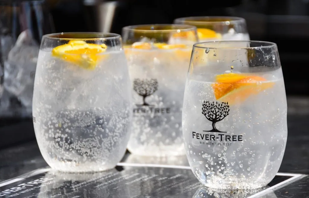 Gin and tonics in Fever-Tree glasses
